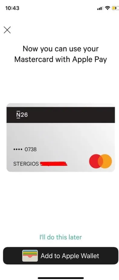 Apple Pay στην Ελλάδα με την N26