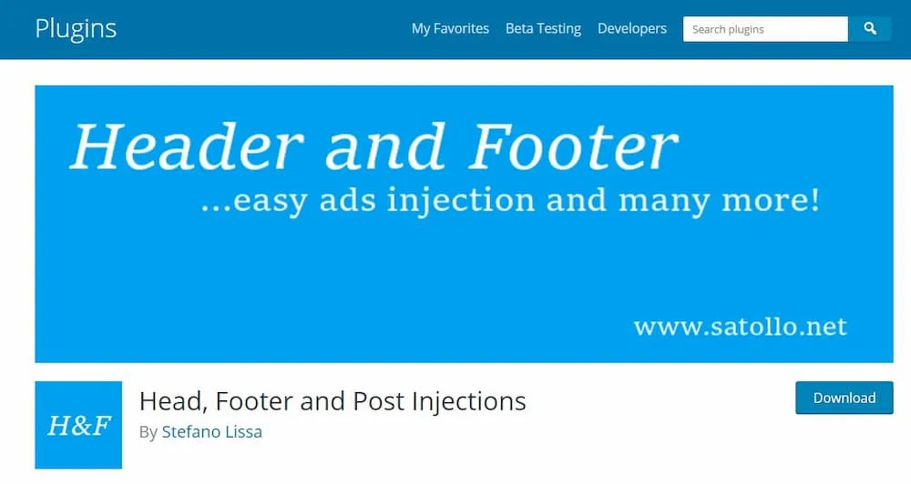 Απαραίτητα Plugins για Blog σε WordPress - Head, Footer and Post Injections Plugin