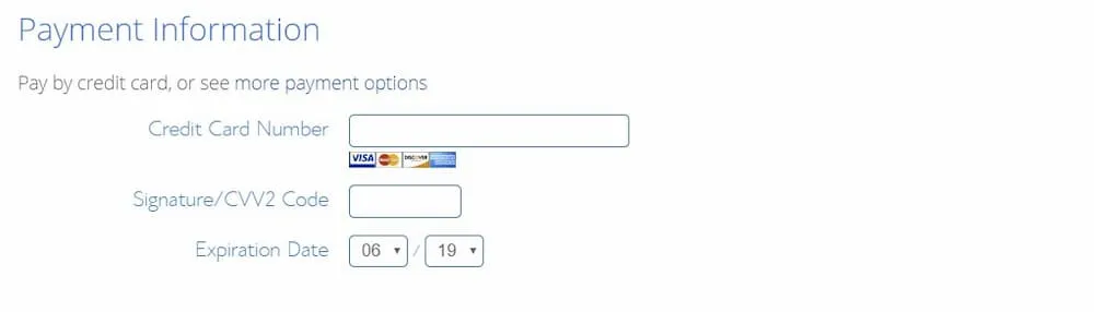 Πληρωμή Bluehost