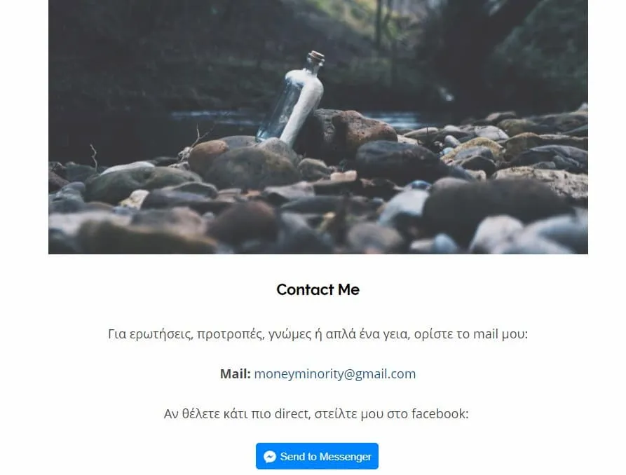 Contact Me Page Money Minority