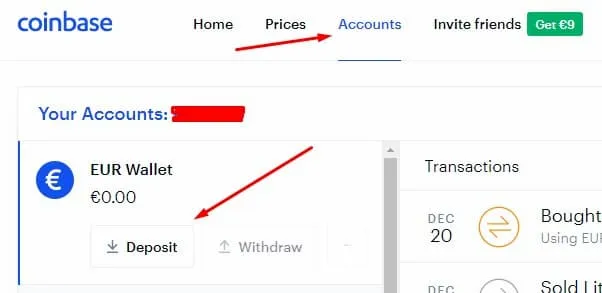 Transfer bani către Coinbase prin transfer bancar – Pasul 1