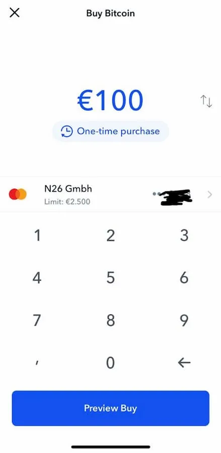 Cumpără Bitcoin prin Coinbase pasul 6