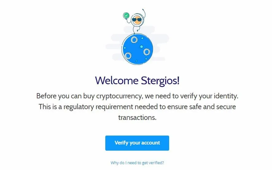 Procedură verificare cont pe Coinmama