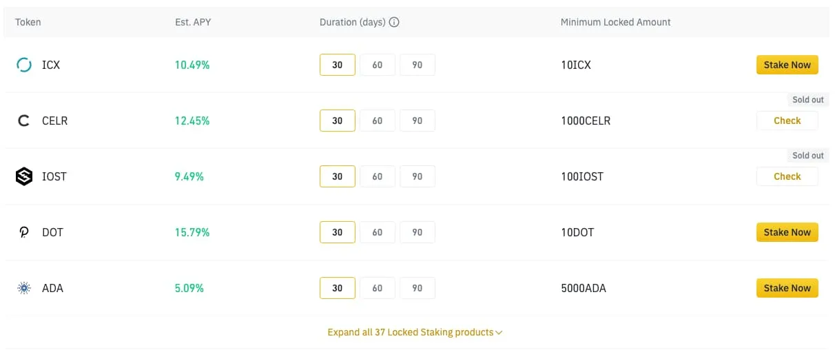 Cómo Stakear en Binance