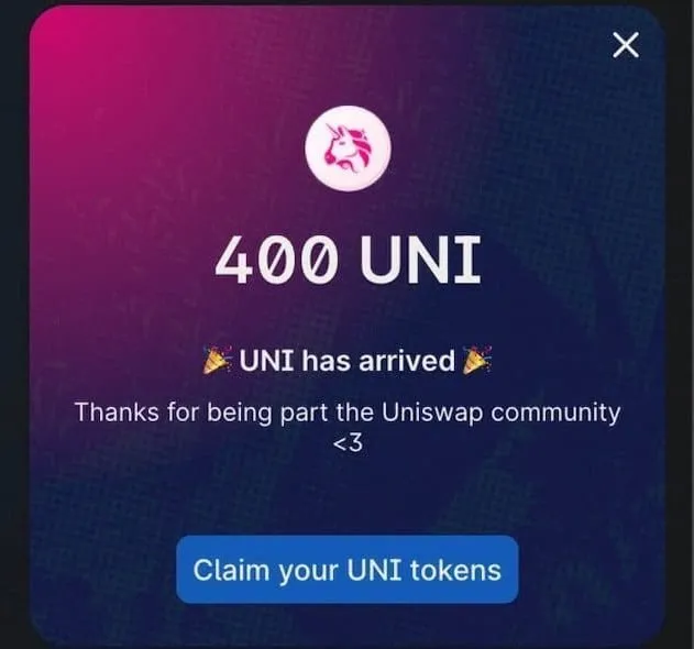 UNI Token bonus