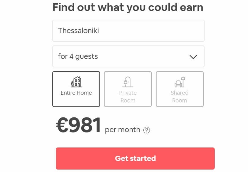 Κέρδη Ενοικίασης Σπιτιού στην Θεσσαλονίκη ανά μήνα με Airbnb
