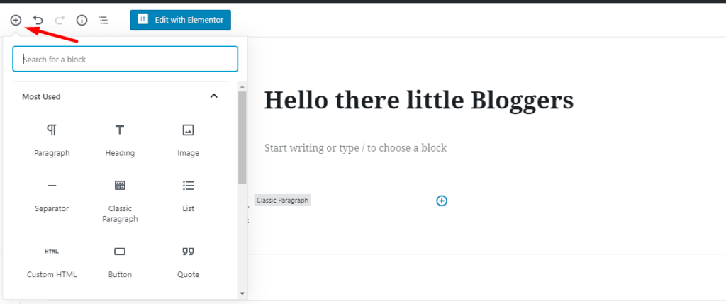 Προσθήκη content blocks στο WordPress Blog Post σου